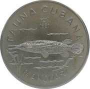 1 Peso Giant Gar Fish reverse image