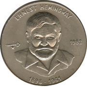 1 Peso Ernest Hemingway, Cuba, 1982 reverse image