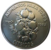 1 Peso Citrus Fruit, Cuba, 1982 reverse image