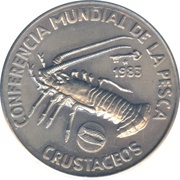 1 Peso World Fisheries Conference, Cuba, 1983 reverse image