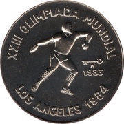 1 Peso Discus, Cuba, 1983 reverse image