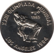 1 Peso Judo, Cuba, 1983 reverse image