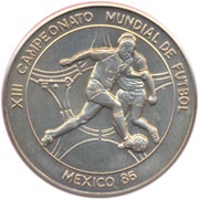 1 Peso Soccer World Championship - Mexico 86 reverse image