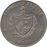 1 Peso Cuban Parrot Head obverse image