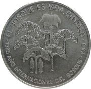1 Peso International Year of the Forest - FAO, Cuba, 1985 reverse image