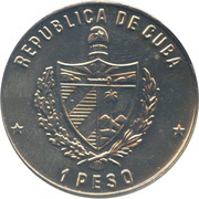 1 Peso Cuban Crocodile obverse image