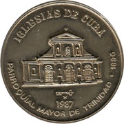 1 Peso Trinidad Main Parish Church reverse image