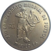 1 Peso Soccer World Championship - Mexico 86, Cuba, 1988 reverse image