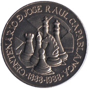 1 Peso Chess, Cuba, 1988 reverse image