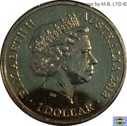 1 Dollar - Elizabeth II 4th Portrait - AFL Premiers Hawthorn 2013 obverse image