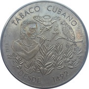 1 Peso Cuban Tobacco, Cuba, 1989 reverse image