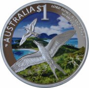1 Dollar - Elizabeth II 4th Portrait - Lord Howe Island group, Australia, 2013 reverse image