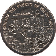 1 Peso Departure from the port of Palos, Cuba, 1990 reverse image