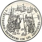 1 Peso Encounter with Natives, Cuba, 1990 reverse image