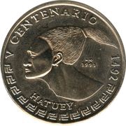 1 Peso Hatuey, Cuba, 1991 reverse image
