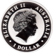 1 Dollar - Elizabeth II 4th Portrait - The Australian Stock Horse - Silver Bullion Coin obverse image