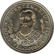 1 Peso Diego Velázquez, Cuba, 1991 reverse image