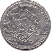 1 Peso Stegosaurus, Cuba, 1994 reverse image