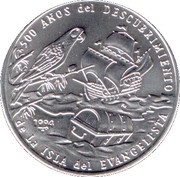 1 Peso Isla del Evangelista, Cuba, 1994 reverse image