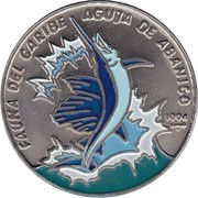 1 Peso Sailfish, Cuba, 1994 reverse image
