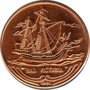 1 Peso Nao Victoria, Cuba, 1994 reverse image