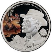 1 Dollar - Elizabeth II 4th Portrait - A.B. "Banjo" Paterson, Australia, 2014 reverse image