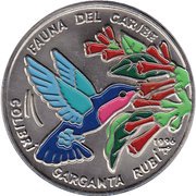 1 Peso Hummingbird, Cuba, 1996 reverse image