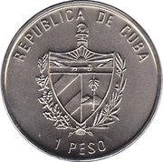 1 Peso Cuban Tody Bird obverse image