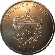 1 Peso 150 years of Swiss Railroad obverse image
