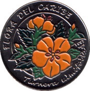 1 Peso Flora del Caribe - Turnera Ulmifola, Cuba, 1997 reverse image