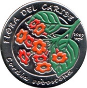 1 Peso Flora del Caribe - Cordia Sebestena, Cuba, 1997 reverse image