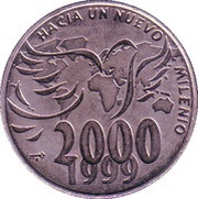1 Peso "Towards a new Millennium", Cuba, 2000 reverse image