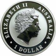 1 Dollar - Elizabeth II 4th Portrait - Australian Kookaburra obverse image