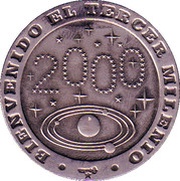 1 Peso "Welcome the 3rd Millennium", Cuba, 2000 reverse image