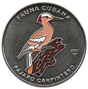 1 Peso Woodpecker, Cuba, 2001 reverse image