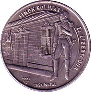1 Peso Simon Bolivar, Cuba, 2001 reverse image