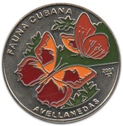 1 Peso Avellaneda Butterflies reverse image