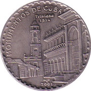 1 Peso Trinidad Cathedral, Cuba, 2001 reverse image