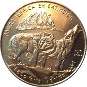 1 Peso Iberic Grey Wolf, Cuba, 2004 reverse image