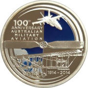 1 Dollar - Elizabeth II 4th Portrait - Aviation, Australia, 2014 reverse image