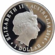 1 Dollar - Elizabeth II 4th Portrait - Land Down Under; Great Barrier Reef obverse image
