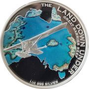 1 Dollar - Elizabeth II 4th Portrait - Land Down Under; Great Barrier Reef, Australia, 2014 reverse image