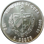 5 Pesos Moscow '80 Olympics obverse image