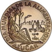 5 Pesos Sugar Cane, Cuba, 1981 reverse image