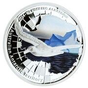 1 Dollar - Elizabeth II 4th Portrait - Wandering albatross, Australia, 2014 reverse image