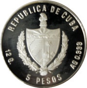 5 Pesos Solenodon obverse image