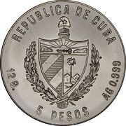 5 Pesos Ernest Hemingway obverse image