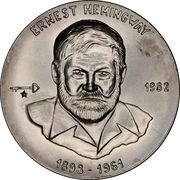 5 Pesos Ernest Hemingway, Cuba, 1982 reverse image