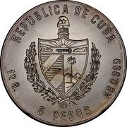 5 Pesos Don Quixote and the Windmills obverse image