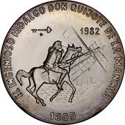5 Pesos Don Quixote and the Windmills, Cuba, 1982 reverse image